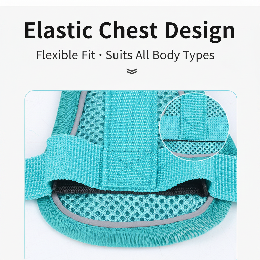 Elastic Chest Design - flexible fit for all dog sizes
